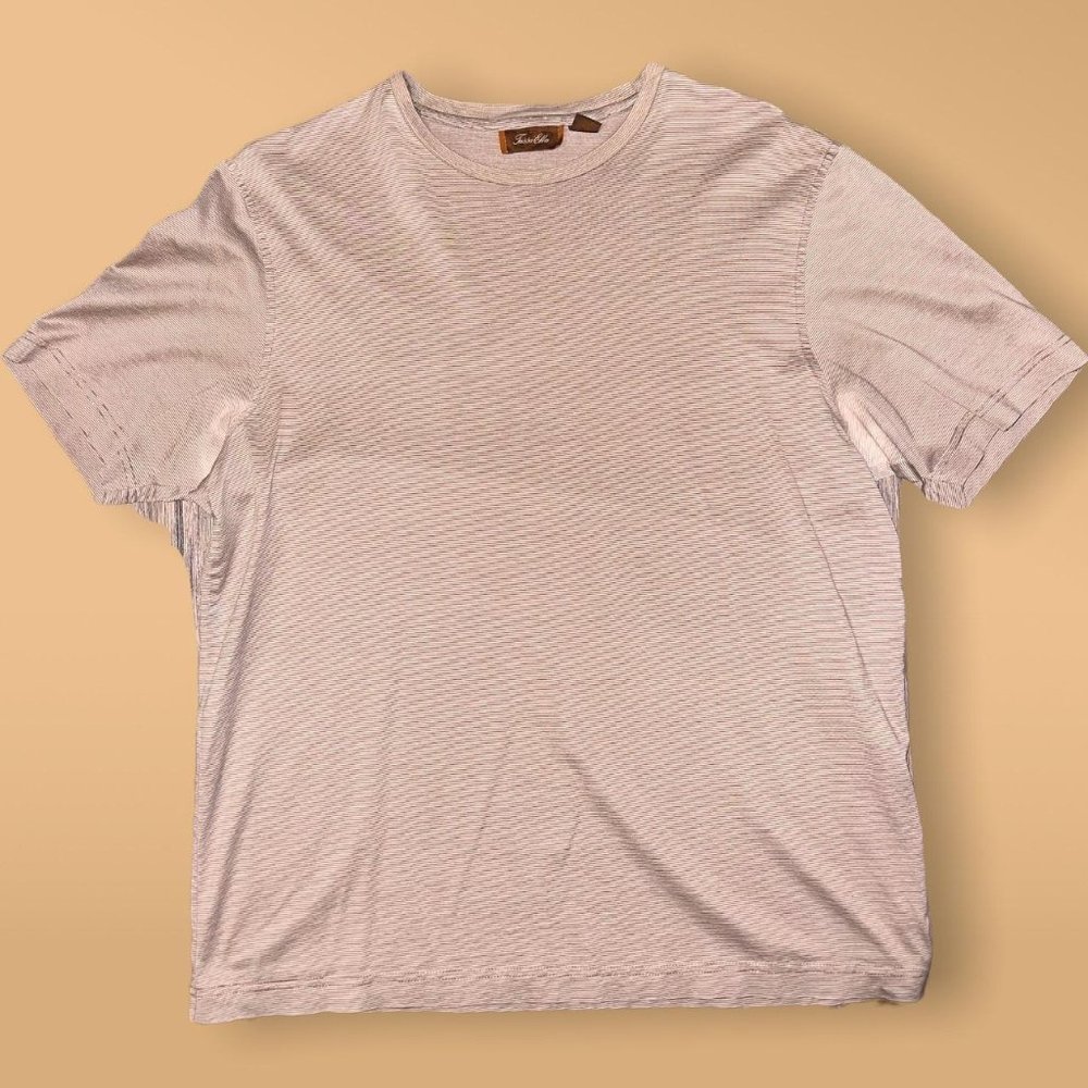 Mens Tan Stripped Summer Tee
